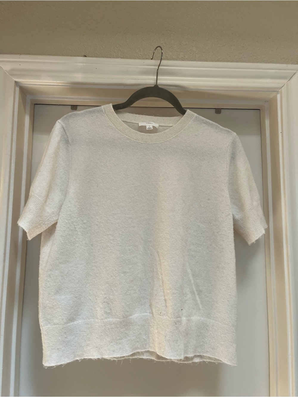 A Loves A Classic Cream Short-Sleeve Top and Cream Drawstring Lounge Pants
